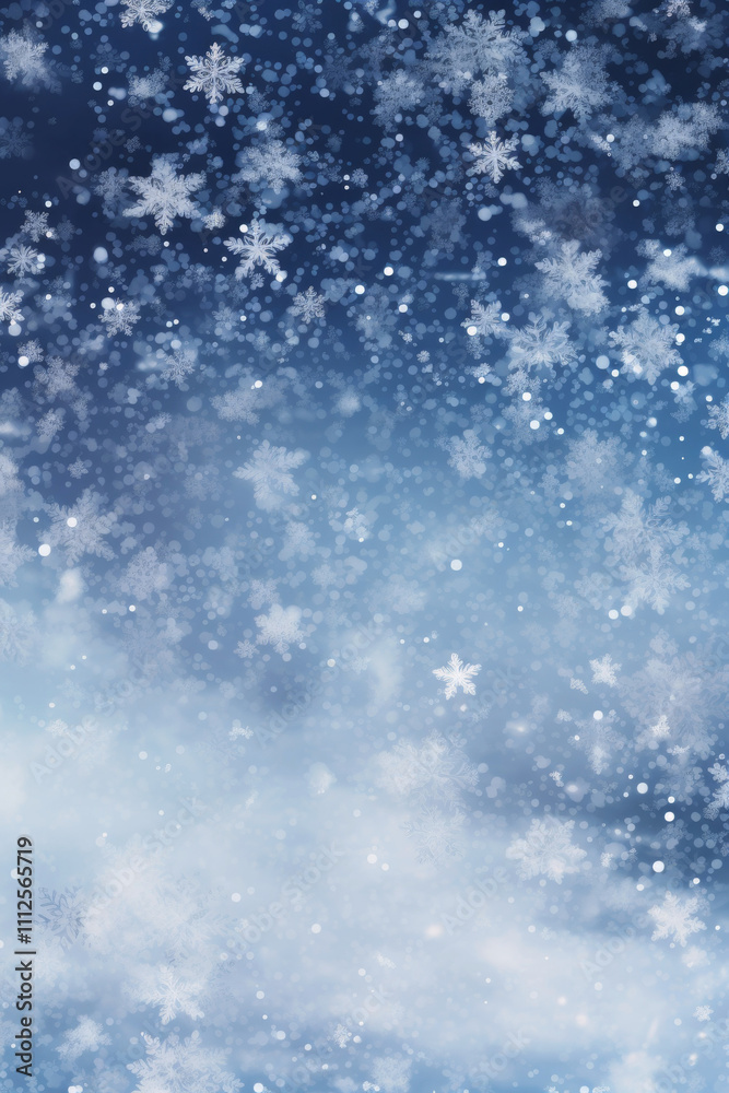 Fototapeta premium winter background snowfall Generative AI