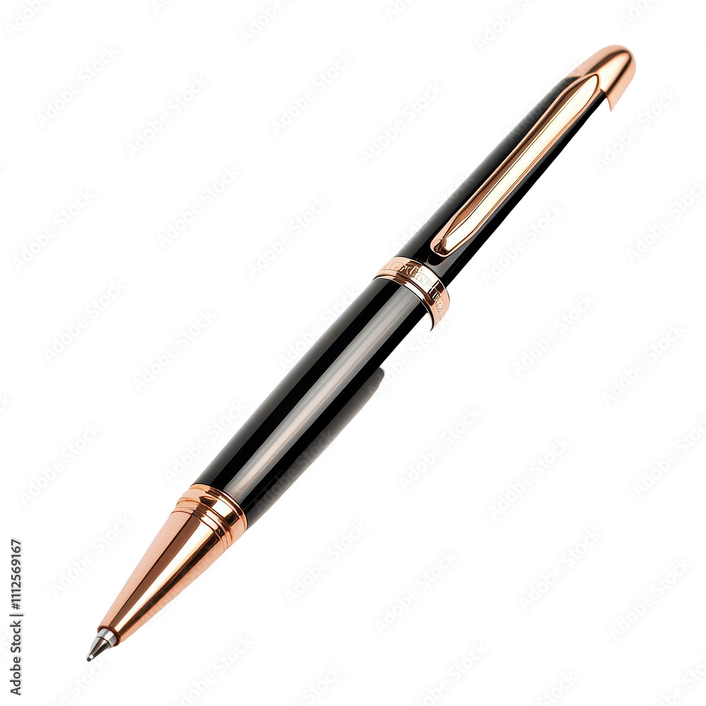 Elegant black and gold luxury pen design. transparent background Elegant black and gold luxury pen design. transparent background