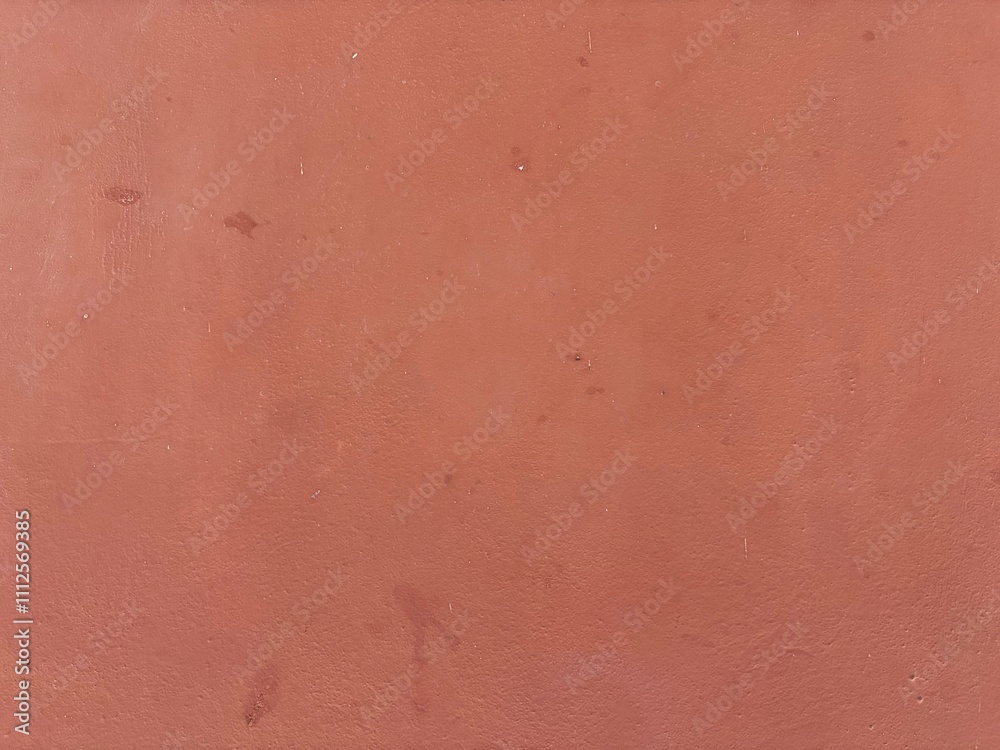 Structure of a terracotta-colored house facade