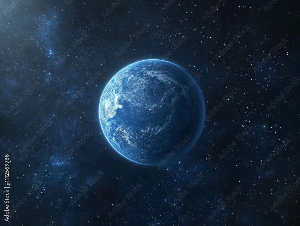 Earth View from Distant Planet in Space Earth View from Distant Planet in Space