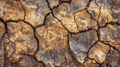 Cracked Earth Texture Close-up, Dry Soil, Drought Concept, Brown and Beige Tones drought, arid