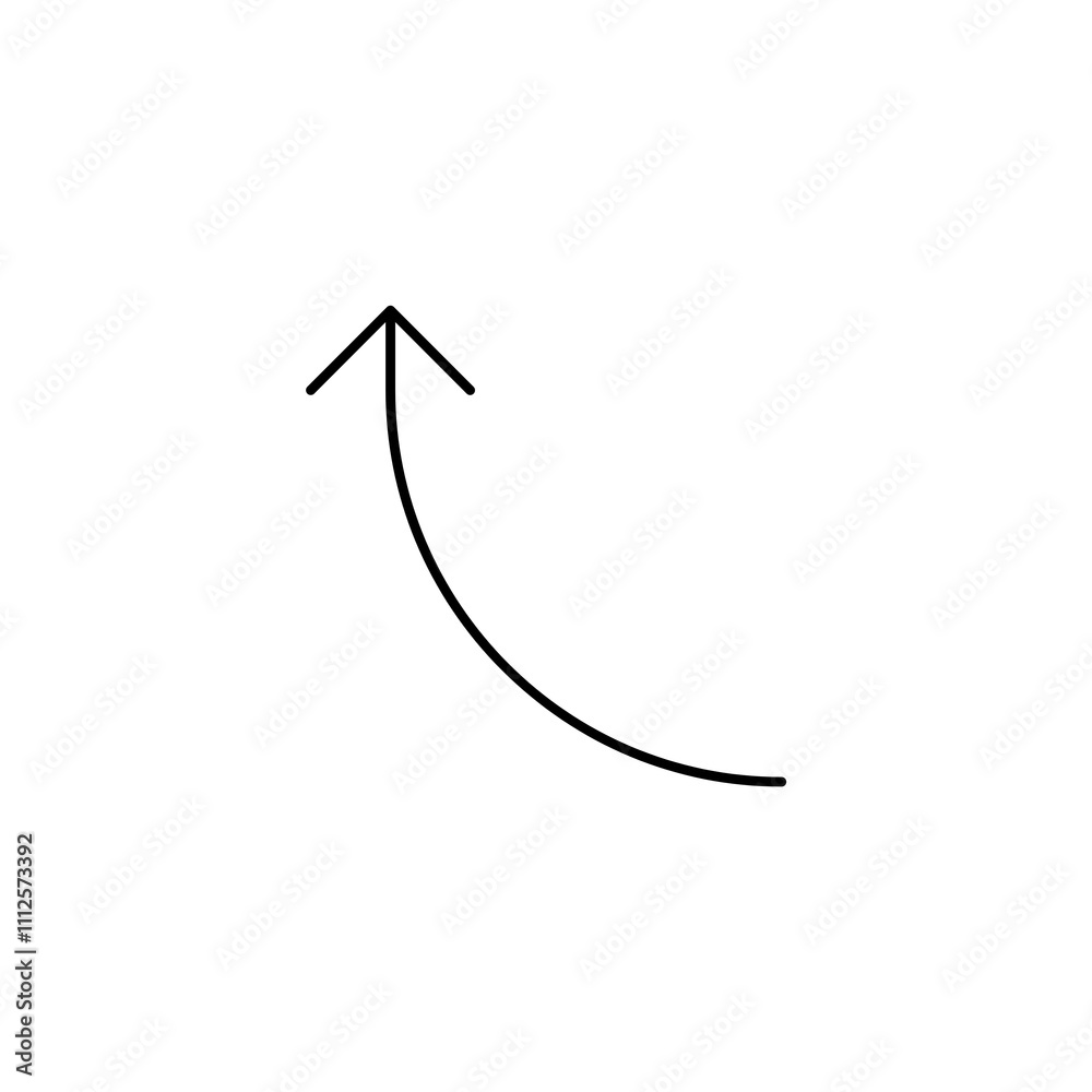 Sleek Minimalist Curved Arrow Sleek Minimalist Curved Arrow