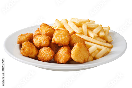 a plate of fried food photo