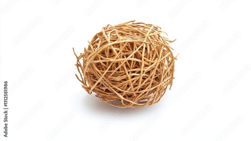 Minimalist shot of one tumbleweed, its intricate dried structure standing out against a pure white background Minimalist shot of one tumbleweed, its intricate dried structure standing out against a pure white background