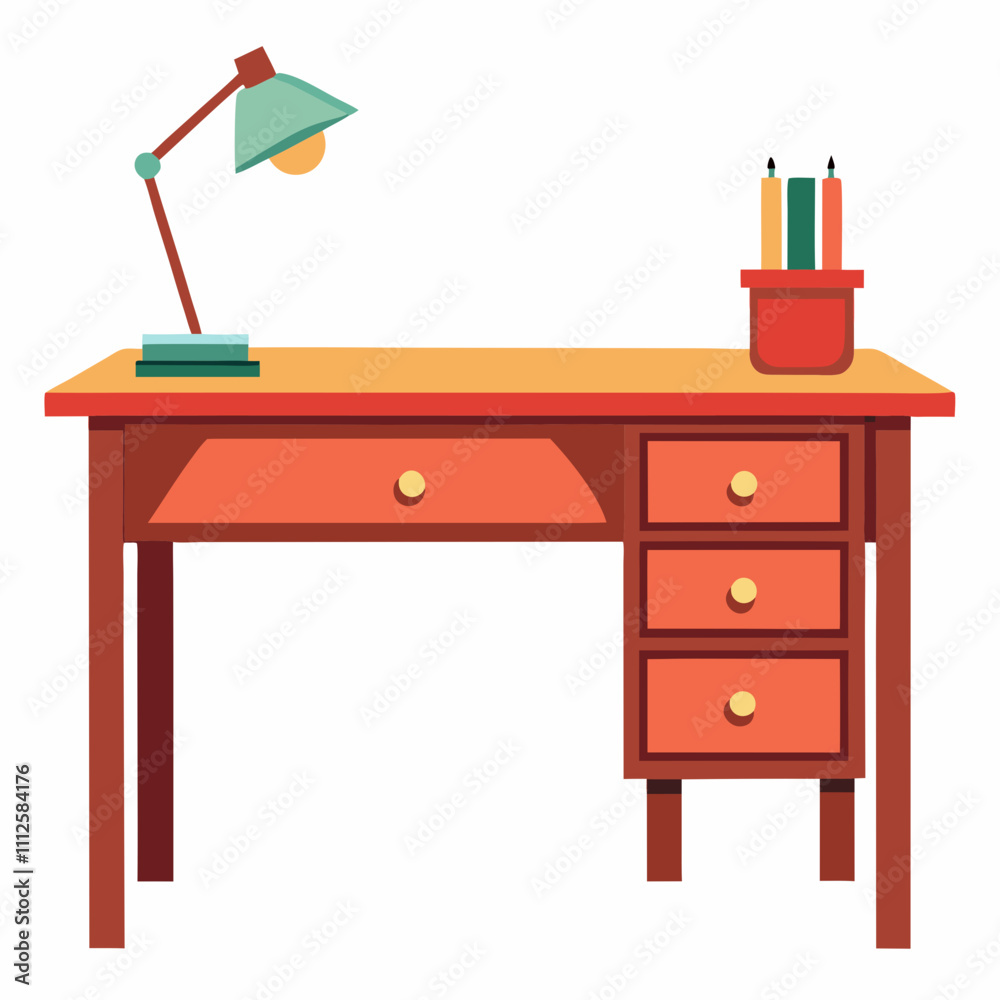 desk with books desk with books