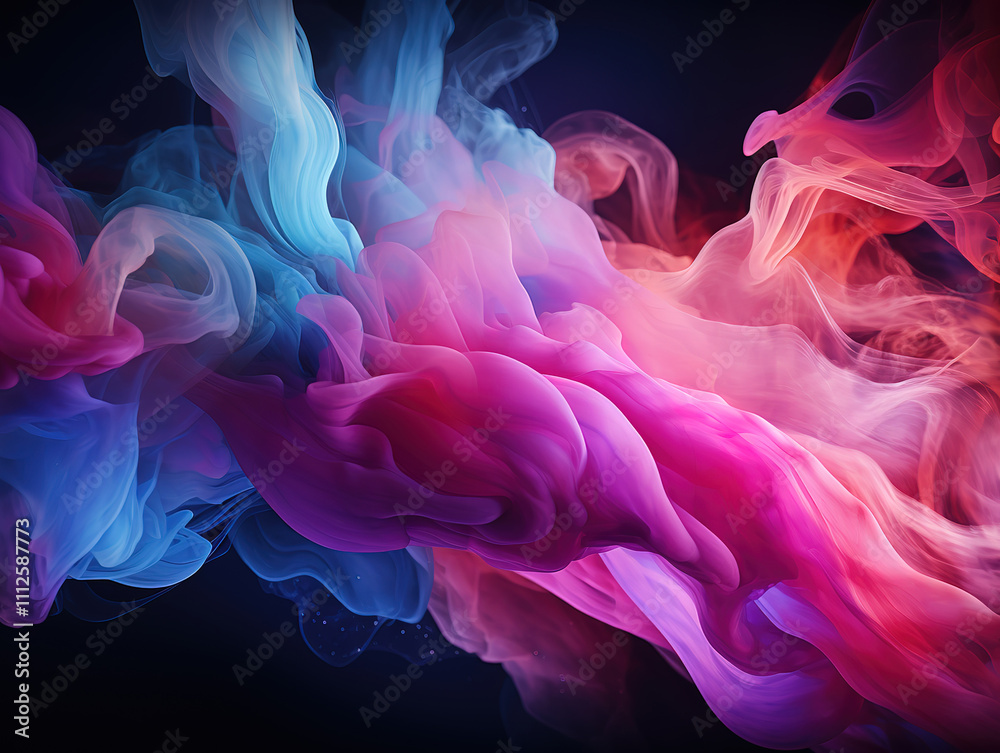 Obraz premium Colorful Abstract Smoke Swirls
