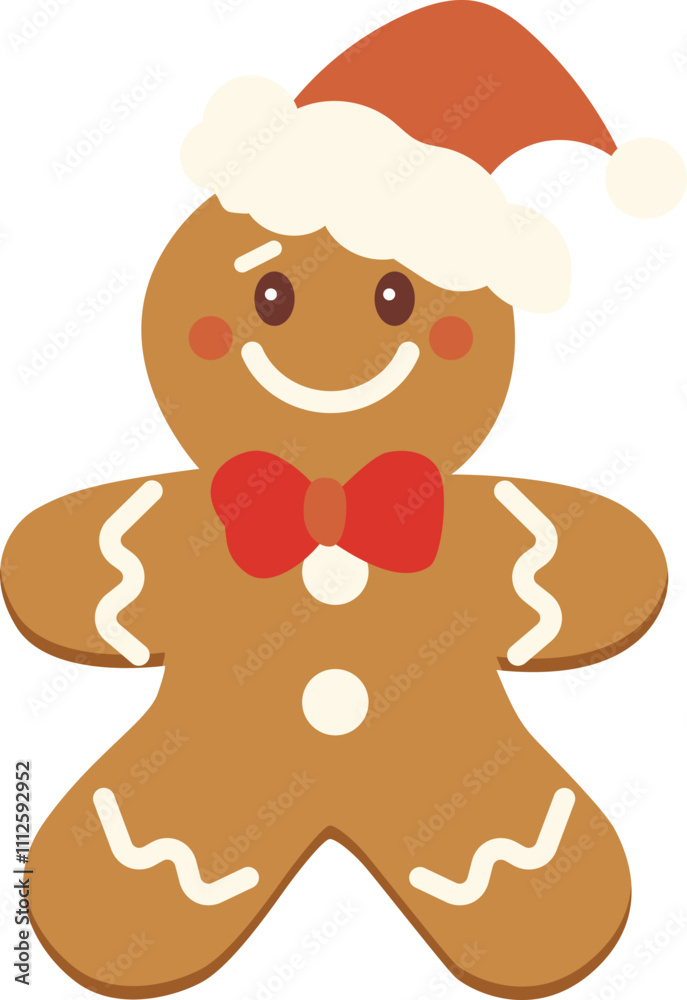 Cute gingerbread man with smile face for Christmas. Cute gingerbread man with smile face for Christmas.