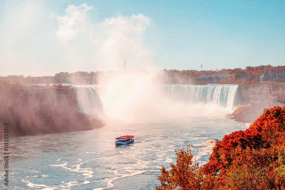 custom made wallpaper toronto digitalbeautiful view of Niagara Falls from Canada in autumn