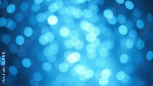 Abstract Blurred Blue Bokeh Background with Soft Light Circles