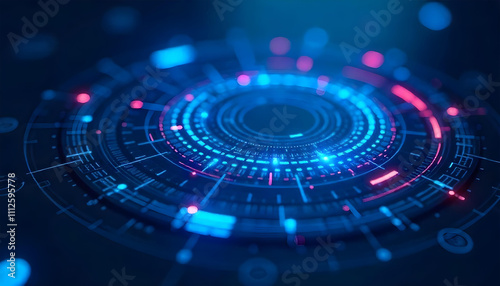 Wallpaper Mural blue light glowing futuristic technology background Torontodigital.ca