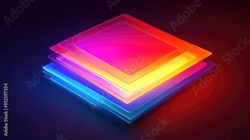 A creative infographic showing layers of data protection glowing in vibrant colors
