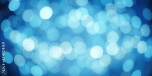 Abstract Blue Bokeh Background with Soft, Out-of-Focus Circular Lights