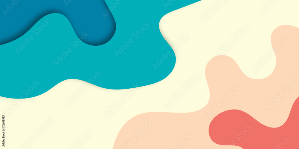 Modern Abstract Background with Waves Element and Pastel Colors. Modern Abstract Background with Waves Element and Pastel Colors.