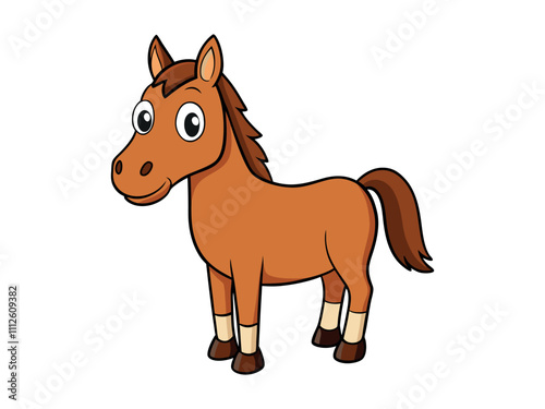 horse isolated on white
