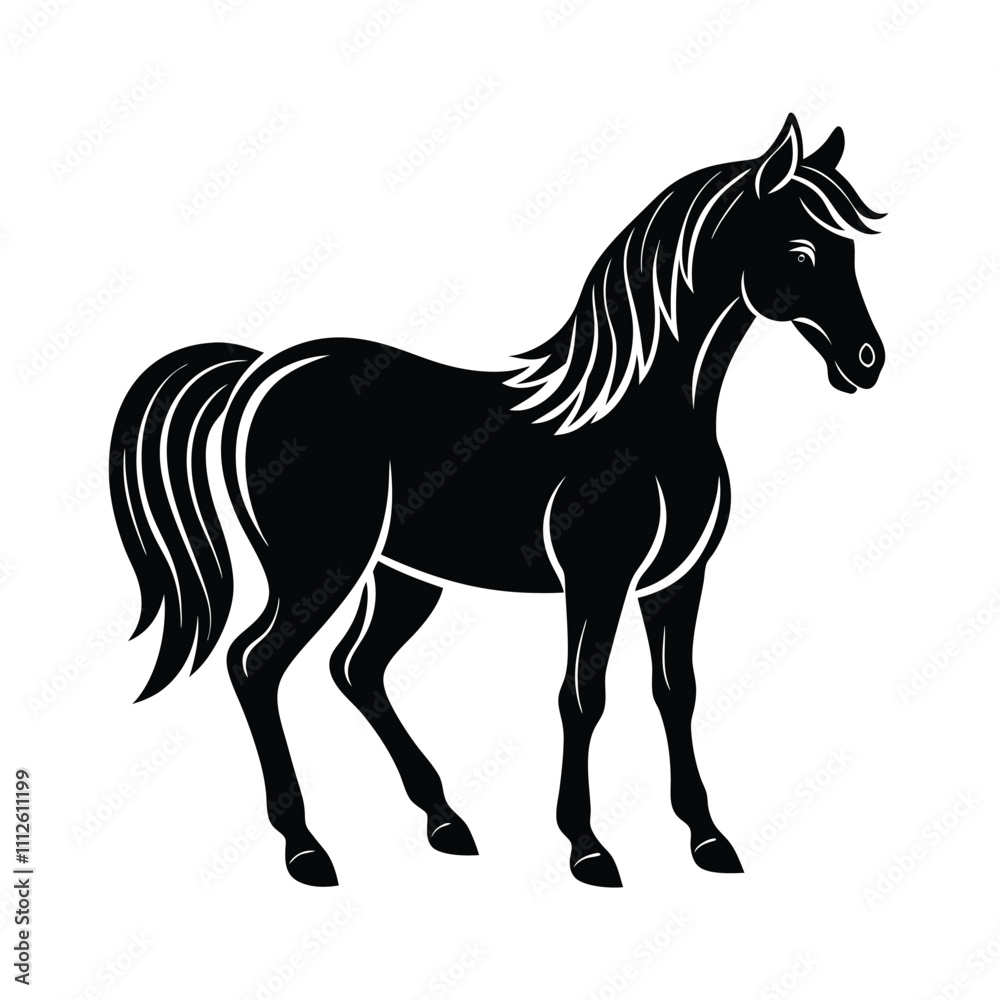 Obraz premium horse silhouette vector