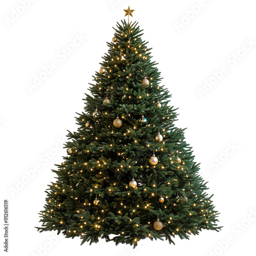 christmas tree isolated on white background