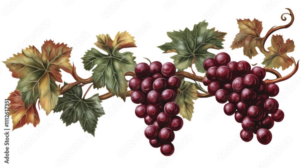 Obraz premium Grape cluster transparent background