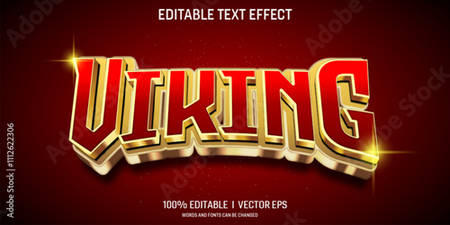  viking luxury vector 3d text effect with modern style design