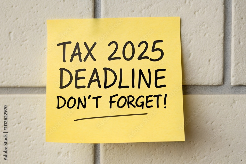A yellow sticky note with A yellow sticky note with