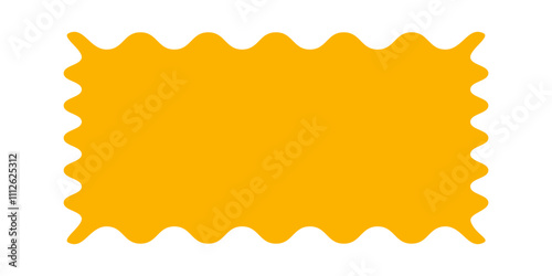 Rectangle label jagged geometric shape