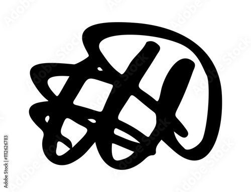 Black signature scribble handwritten autograph