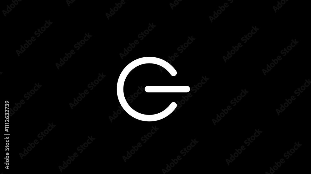 power button turning on and off ,looping animation. Computer and laptop power on and off icon animated video power button turning on and off ,looping animation. Computer and laptop power on and off icon animated video