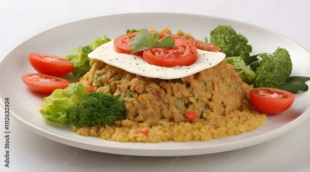 Clapetitoso perrito caliente con lechuga, pepinillo, mostaza y tomate con pan sobre fondo blanco Clapetitoso perrito caliente con lechuga, pepinillo, mostaza y tomate con pan sobre fondo blanco