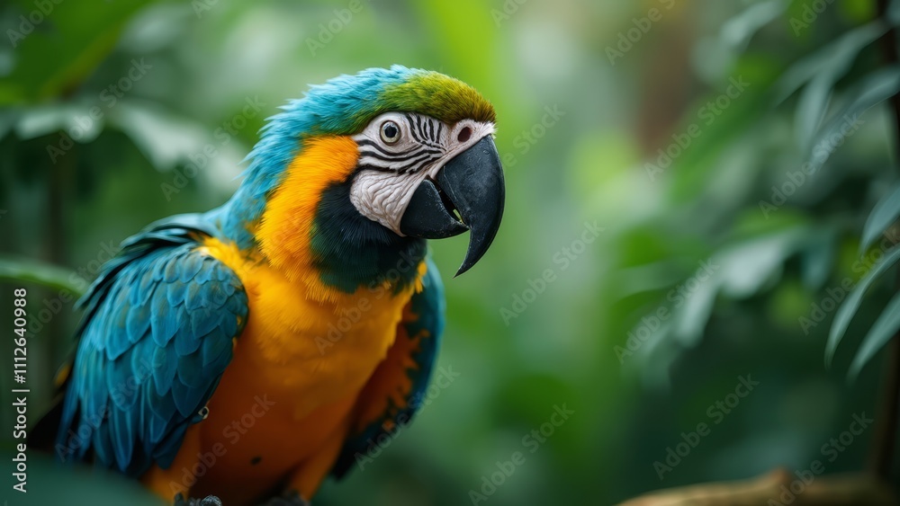 A colorful parrot sitting on top of a tree branch A colorful parrot sitting on top of a tree branch