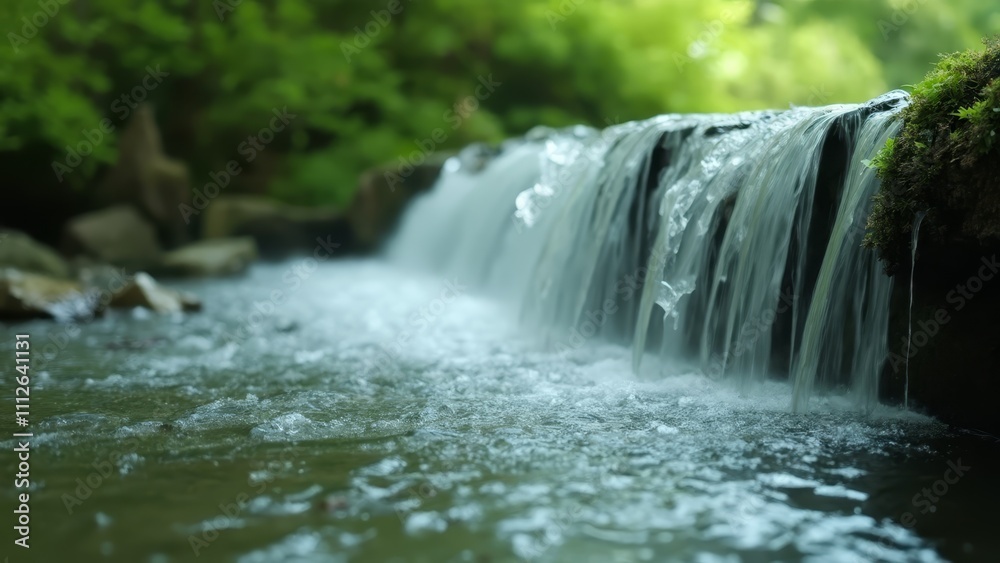 Fototapeta premium A small waterfall in the middle of a forest