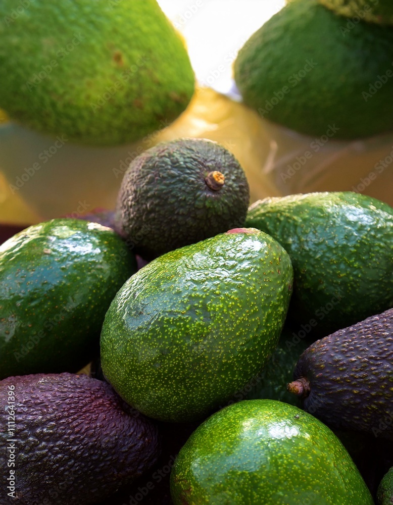 A pile of ripe avocados, ready to eat. A pile of ripe avocados, ready to eat.
