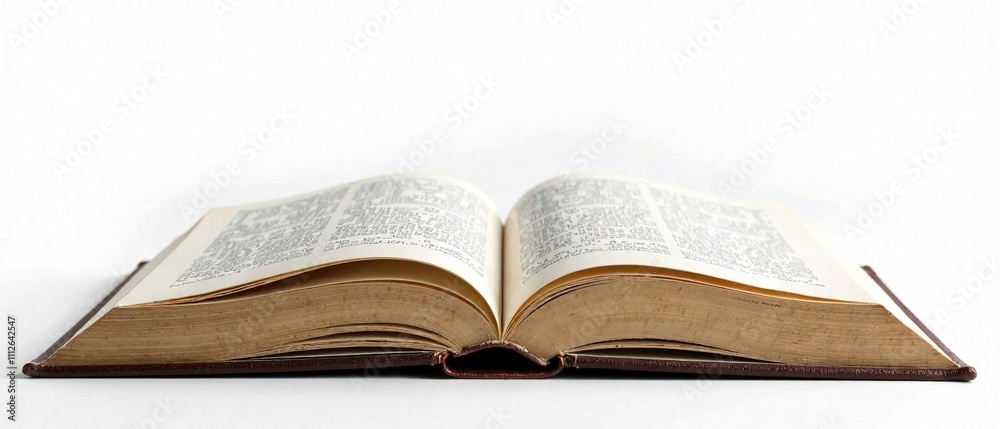 Open Book Pages, White Background, Artistic, High Resolution Open Book Pages, White Background, Artistic, High Resolution
