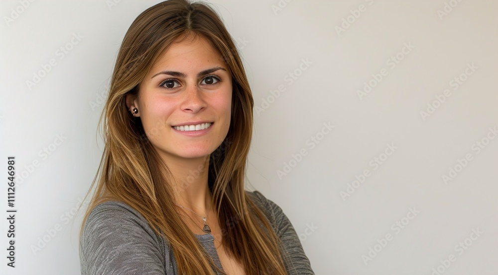 Portrait of a cheerful Latina young woman isolated on a white background Portrait of a cheerful Latina young woman isolated on a white background