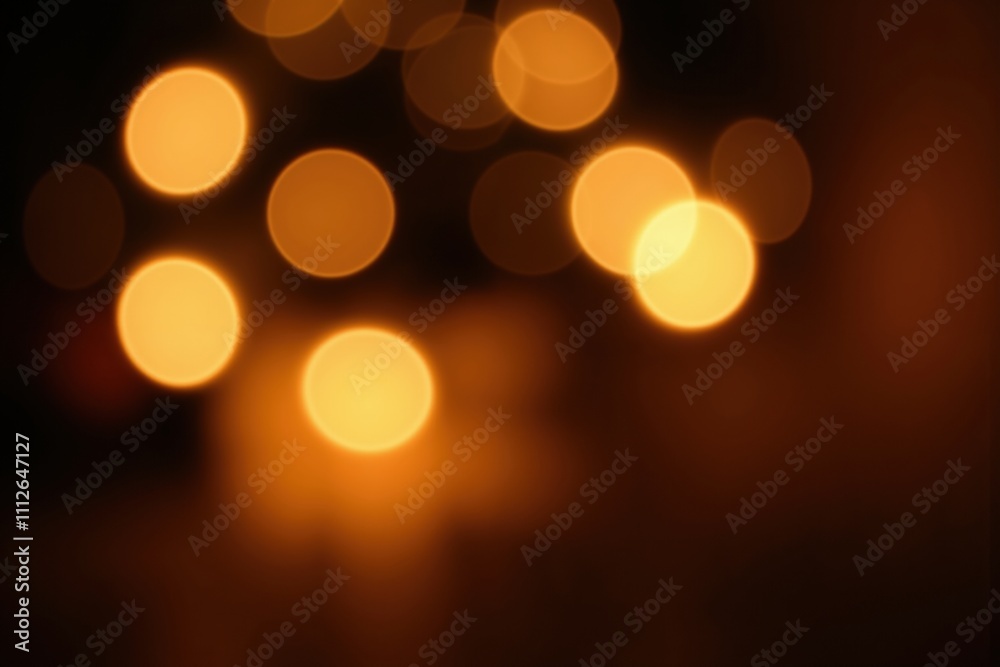 Fototapeta premium Warm soft bokeh lights creating a cozy abstract holiday atmosphere.