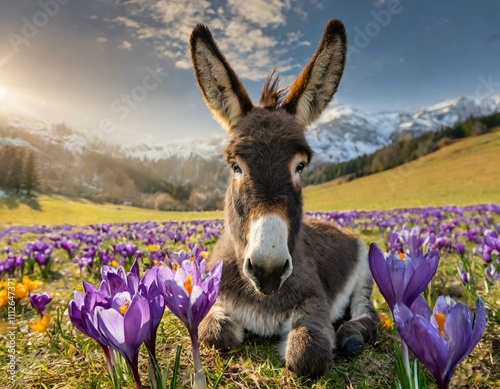 Auf einer Krokuswiese photo