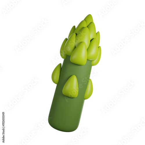 Asparagus 3D cute render