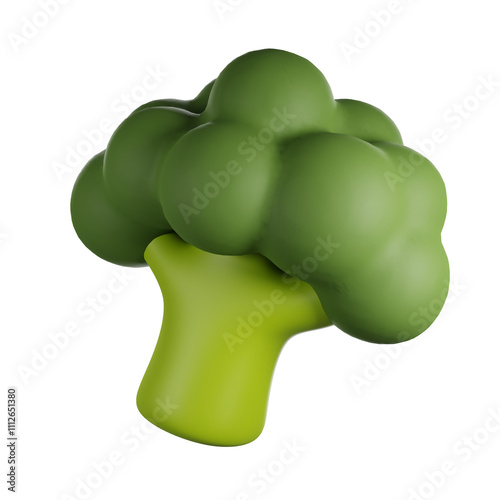 Broccoli 3D cute render