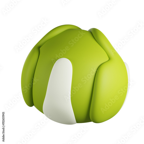 Cabbage 3D cute render