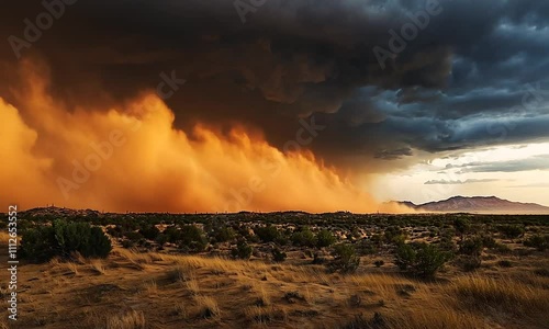 Wallpaper Mural Desert Storm: A Breathtaking Sunset Dust Storm Torontodigital.ca