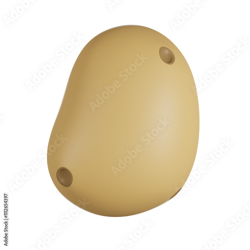 Potato 3D cute render