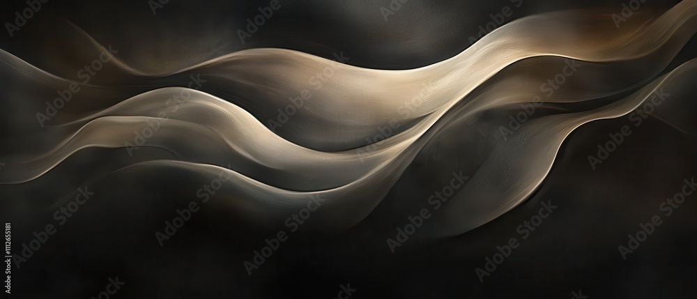 Obraz premium Abstract waves in soft tones creating a serene atmosphere.