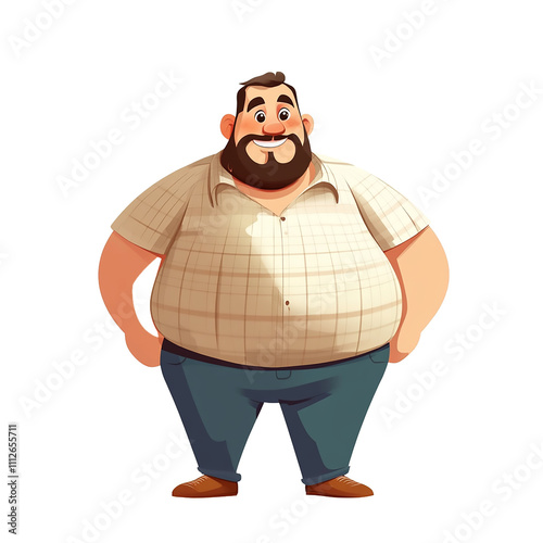 fat man cartoon character cut out