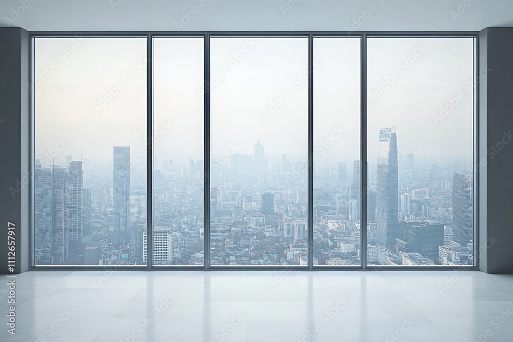 Fototapeta premium Cityscape View from Modern Office