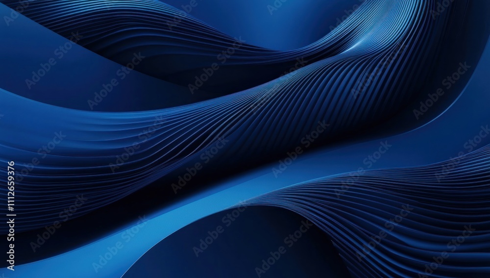 Abstract Blue Waves: A Symphony of Curves and Depth Abstract Blue Waves: A Symphony of Curves and Depth