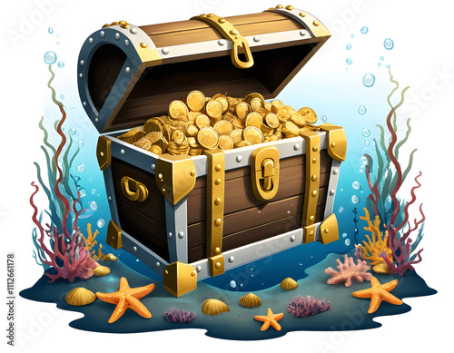 Underwater treasure chest