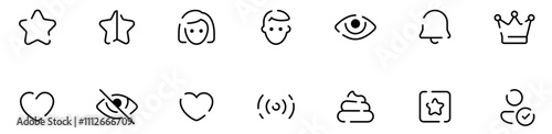 Set of User Status & Rating icons