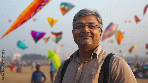 The International Kite Festival in India. a holiday in India photo