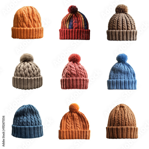 knitting cap isolated on white background