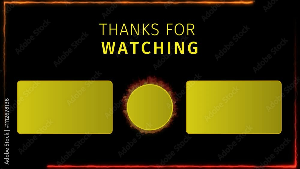 Thanks For Watching Outro With Golden 3D Text Animation Style