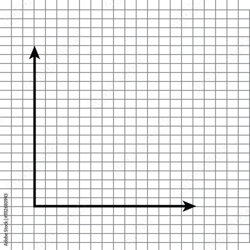 Trigonometrical system of coordinates on graph paper. vector illustration. template for drawing graphs of trigonometric functions.