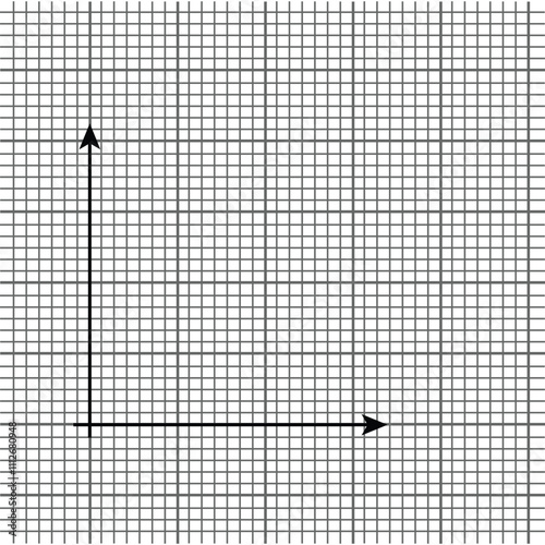 Trigonometrical system of coordinates on graph paper. vector illustration. template for drawing graphs of trigonometric functions.